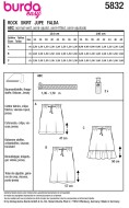 Sewing pattern Pull-on skirt with tie band Burda 5832