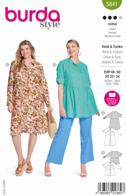 tunic-sewing-pattern-for-women-burda-5841-sewing-instructions