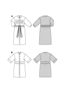 buttoned-dresses-paper-sewing-pattern-burda-5845-diy-inst...