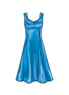 Schnittmuster ausgestelltes Damenkleid mit Wiener Nähten NewLook 6776 Gr. 36-44