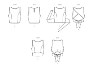 Sewing pattern Misses shirt top with ties Simplicity 9784