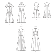 Sewing pattern Misses dress strap dress halter neck...