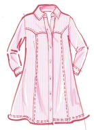 Sewing pattern Shirt dress with decorative yoke in A-line McCalls 8508