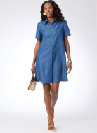 Sewing pattern Shirt dress with decorative yoke in A-line McCalls 8508