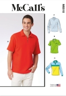 Sewing pattern Polo shirt with short and long sleeves...