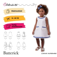 Schnittmuster detailreiches Mädchenkleid mit Panties...