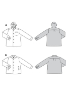 Sewing pattern Mens jacket includes shirt jacket with...