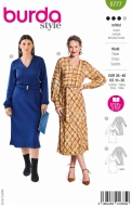 Sewing pattern Misses dress includes V-neck dress Burda 5777