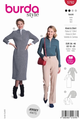 dress-sewing-pattern-for-women-burda-5792-sewing-instructions