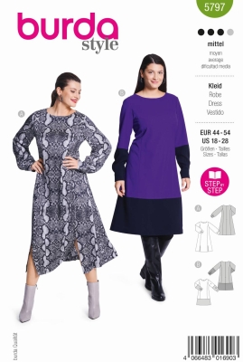 dress-sewing-pattern-for-women-burda-5797-sewing-instructions