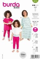 Sewing pattern Nightwear includes nightgown, sleep shirt, and pants Burda 9218