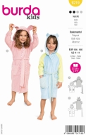 Sewing pattern Childrens bathrobe with raglan sleeves Burda 9219