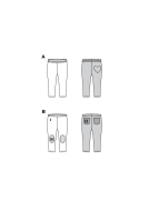 Sewing pattern Childrens pants with patches Burda 9222