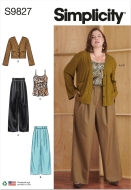 Sewing pattern Misses set top, jacket, pants plus size...