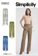 Sewing pattern Misses pants, cargo pants with paperbag...