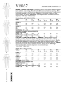 Sewing pattern Kaftan with batwing sleeves Vogue 2057