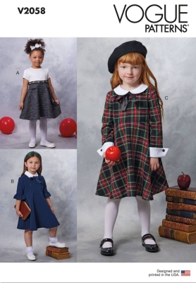 girls-dress-sewing-pattern-for-girls-vogue-2058-sewing-instructions