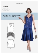 Flapper Damenkleid, Kostüm Simplicity 9088 | englisches Schnittmuster | Gr. 32-48