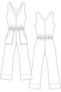 Sewing epattern Misses jumpsuit with V-neck schnittchen patterns carla