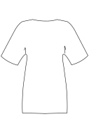 PDF-Schnittmuster einfaches Damenshirt mit V-Ausschnitt schnittchen patterns Kim Gr. 34-46