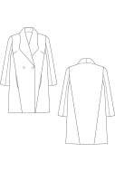 Sewing epattern Misses coat with wide collar schnittchen...