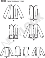 collarless-jackets-paper-sewing-pattern-newlook-6308-diy-instructions