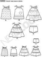 adorable-childrens clothes-paper-sewing-pattern-newlook-6353-diy-instructions