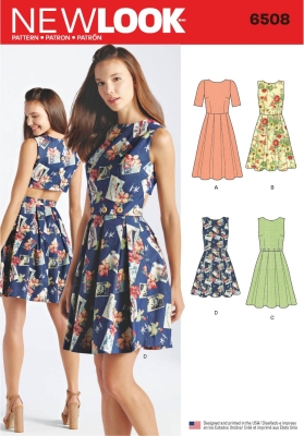 dress-sewing-pattern-for-women-newlook-6508-sewing-instructions