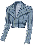 Sewing pattern Misses jacket, cropped jacket with oversized collar McCalls 8533