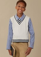 Sewing pattern Boys shirt, vest, and sweater McCalls 8537