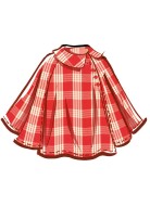 Schnittmuster Mädchenponchos 8538 - hübsches Mädchenponcho und Cape | Größen 97-155cm | McCalls