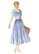 Schnittmuster Vintagemode 8539 - ausgestelltes Damenkleid, Vintagekleid 80er Jahre Laura Ashley | Größen 32-50 | McCalls