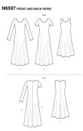 comfortable-dresses-paper-sewing-pattern-newlook-6597-diy...