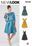 Sewing pattern misses dress with a sweetheart neckline...