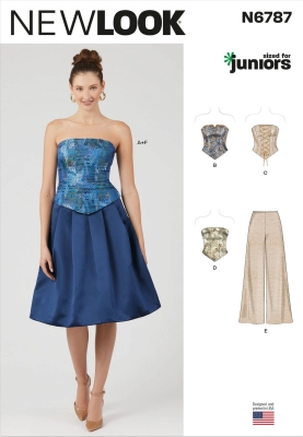 Sewing pattern combination with a corset   NewLook 6787