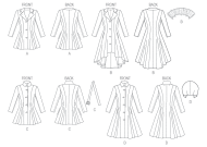 Schnittmuster McCalls 6800 Damenkleidmantel, Peplumjacke Gr. 32-48